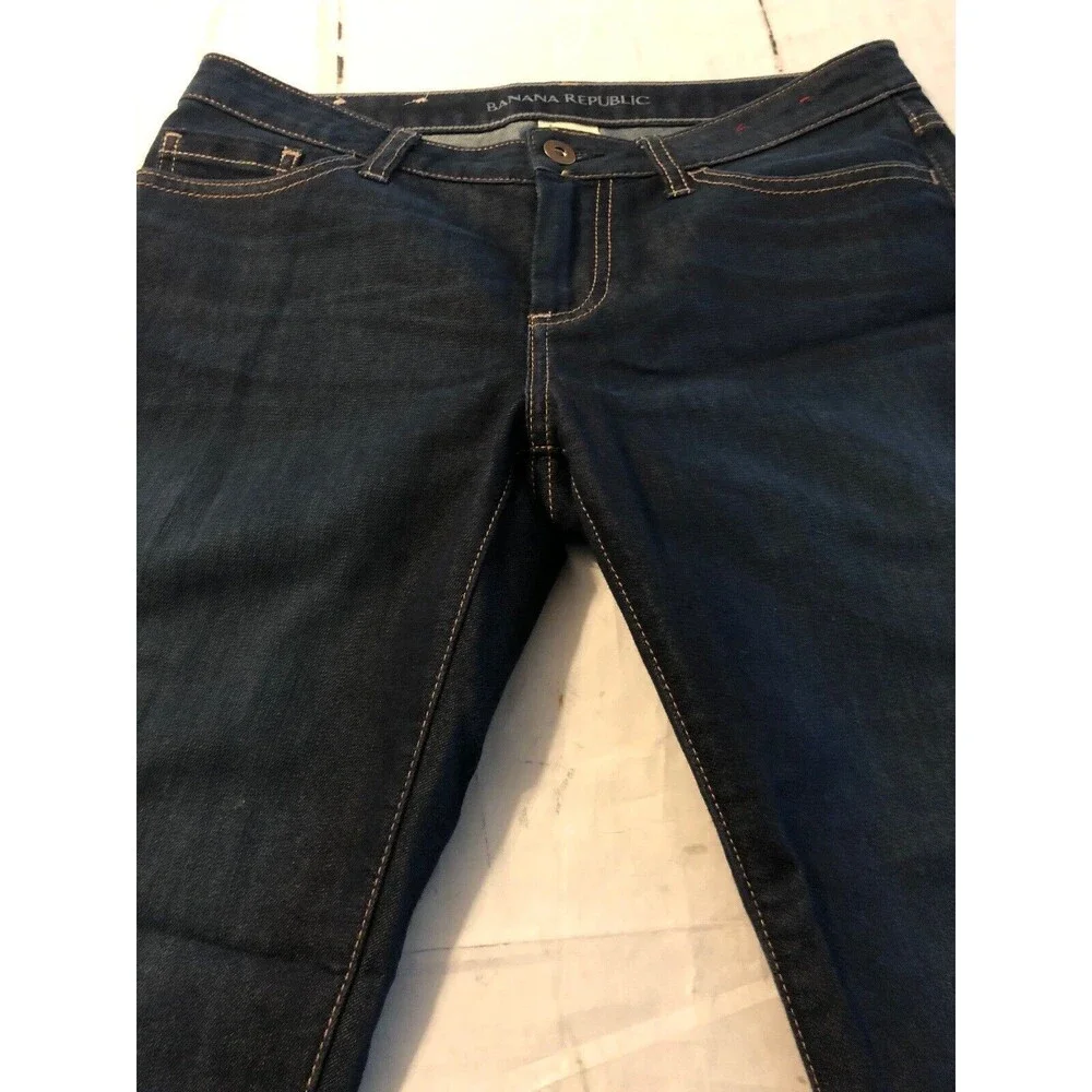 Banana Republic Women's Jeans Dark Blue Stretch Ultimate Skinny Jeans Size 27